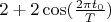 $2 + 2\cos(\frac{2\pi t_0}{T})$
