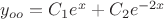 $y_{oo}=C_1e^x+C_2e^{-2x}$ $y_{oo}=C_1e^x+C_2e^{-2x}$