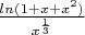 $\frac {ln(1+x+x^2)}{x^{\frac {1}{3}}}$