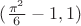 $(\frac{\pi^2}{6}-1,1)$