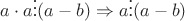 $a \cdot a\vdots(a-b) \Rightarrow a\vdots(a-b) $