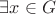 $\exists x \in G$