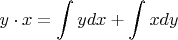 $\displaystyle y\cdot x=\int ydx+\int xdy$