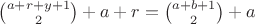 $\binom{a+r+y+1}{2}+a+r = \binom{a+b+1}{2} + a$
