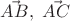 $\vec{AB},\ \vec{AC}$