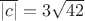 $\overline{|c|}=3\sqrt{\442}$