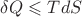 $\delta Q\leqslant TdS$