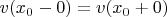 $v(x_0-0)=v(x_0+0)$