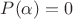 $ P(\alpha)=0$