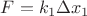 $F=k_1\Delta x_1$