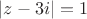 $|z-3i|=1$
