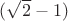 $(\sqrt{2}-1) $