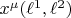 $x^{\mu}(\ell^1, \ell^2)$