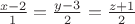 $\frac{x-2}{1}=\frac{y-3}{2}=\frac{z+1}{2}$