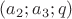 $(a_2;a_3;q)$