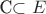 C\subset E
