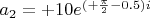 $a_2=+10e^{(+\frac{\pi}2-0.5)i}$