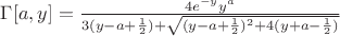 $\Gamma[a,y]=\frac{4e ^{-y}y ^a}{3(y-a+\frac 1 2)+\sqrt{(y-a+\frac 1 2)^2+4(y+a-\frac 1 2)}}$