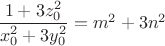 $\dfrac{1+3z_0^2}{x_0^2+3y_0^2}=m^2+3n^2$