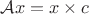 $\mathcal Ax=x\times c$
