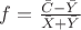 $f=\frac{\bar{C}-\bar{Y}}{\bar{X}+\bar{Y}}$