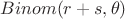 $Binom(r+s,\theta)$