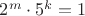 $2^m \cdot 5^k=1$