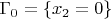 $\Gamma_0=\{x_2=0\}$