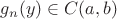 $g_n(y)\in C(a,b)$