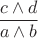 $\dfrac{c\wedge d}{a\wedge b}$