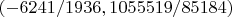 $(-6241/1936, 1055519/85184)$