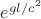 $e^{gl/c^2}$