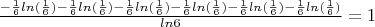 $\frac {- \frac 1 6 ln(\frac 1 6) - \frac 1 6  ln(\frac 1 6) - \frac 1 6  ln(\frac 1 6) - \frac 1 6  ln(\frac 1 6) - \frac 1 6  ln(\frac 1 6) - \frac 1 6  ln(\frac 1 6)} {ln 6} = 1$