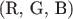 (R, G, B)