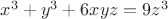 $x^3+y^3+6xyz=9z^3$