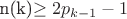 n(k)\geq 2 p_{k-1} - 1