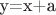 y=x+a