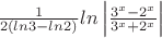 $\frac{1}{2(ln3-ln2)}ln\left|\frac{3^x-2^x}{3^x+2^x}\right|$