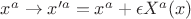 $x^a \to x'^a = x^a + \epsilon X^a (x)$