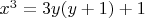 $x^3=3y(y+1)+1$