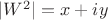 $|W^2|=x+iy$