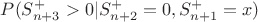 $P(S_{n+3}^+>0|S_{n+2}^+=0,S_{n+1}^+=x) $