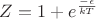 $Z=1+e^{-\epsilon\over{kT}}$