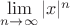 $\lim \limits_{n \to \infty} {|x|^n}$