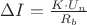 $\Delta I=\frac{K\cdot U_n}{R_b}