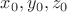 $ x_0,y_0,z_0$