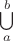 $\bigcup\limits_{a}^{b}$
