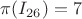 $\pi(I_{26}) = 7$