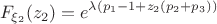 $$F_{\xi_2}(z_2) = e^{\lambda(p_1-1+z_2(p_2+p_3))}$$