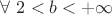$\forall \,\, 2<b < + \infty $